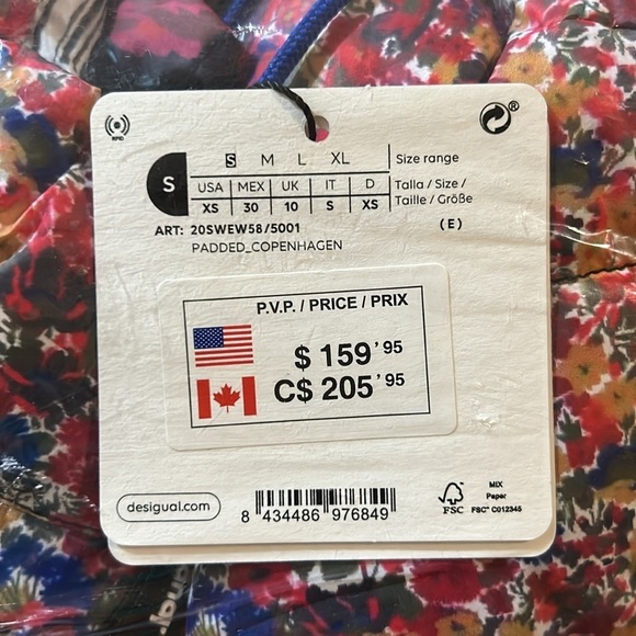 Desigual Padded Copenhagen Jacket. NWT - Picture 3 of 7